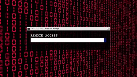 Cyber Security Red Binary Code Hacking Login Abstract Background Concept Stock Footage 231332566