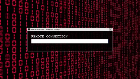 Cyber Security Red Binary Code Hacking Login Abstract Background Concept Stock Footage 231332573