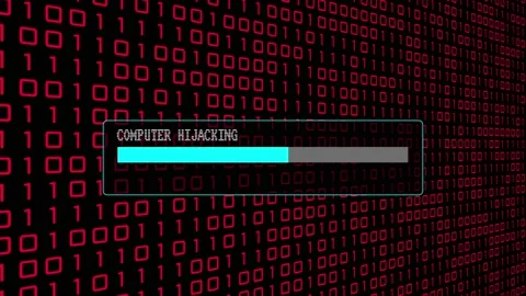 Cyber Security Red Binary Code Hacking Login Abstract Background Concept Stock Footage 231332581