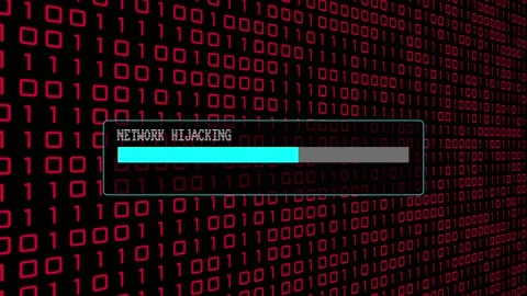 Cyber Security Red Binary Code Hacking Login Abstract Background Concept Stock Footage 231332585