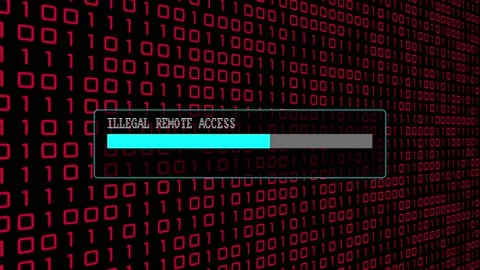 Cyber Security Red Binary Code Hacking Login Abstract Background Concept Stock Footage 231332586