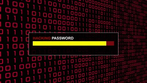 Cyber Security Red Binary Code Hacking Login Abstract Background Concept Stock Footage 231332593
