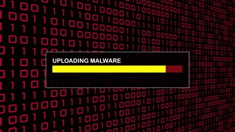 Cyber Security Red Binary Code Hacking Login Abstract Background Concept Stock Footage 231332601