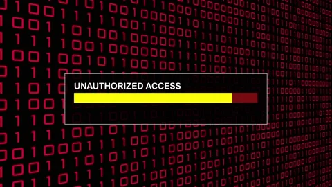 Cyber Security Red Binary Code Hacking Login Abstract Background Concept Stock Footage 231332610