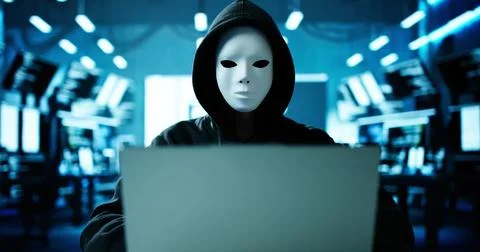 Cyber Security Risk. Thief Man Photos