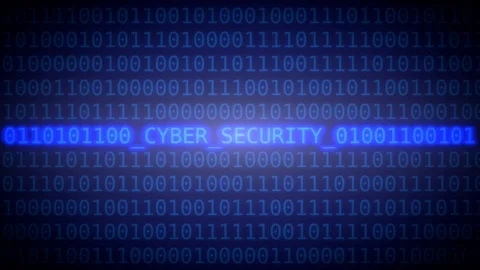 Cyber security - rotating characters, blue variant. Video stock 108348362