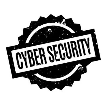 Cyber Security rubber stamp Illustrazione stock
