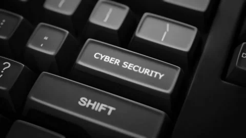 Cyber security. Security of the banking system. Keystroke cyber security. Stock Footage 314417796