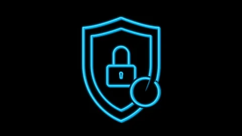 Cyber security shield 3d revised Stock Footage 346734077