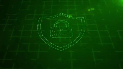 Cyber Security Shield and Lock Animation. Protection Against Cyber Threats. Hack Stock Footage 270811613