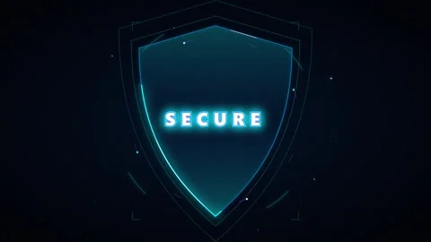 Cyber security shield animation: digital data protection and network safety.. Stock Footage 337558905