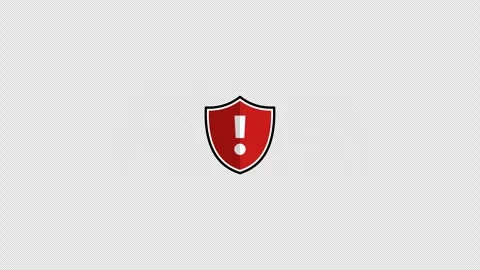 Cyber Security Shield Animation on Transparent Background Video stock 346228271