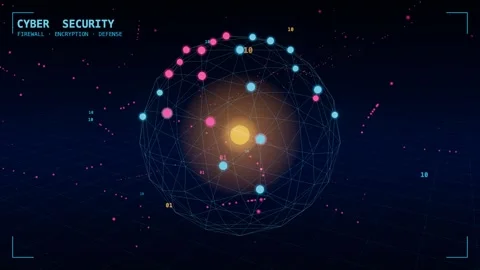 Cyber security shield firewall defense Stock Footage 340000584