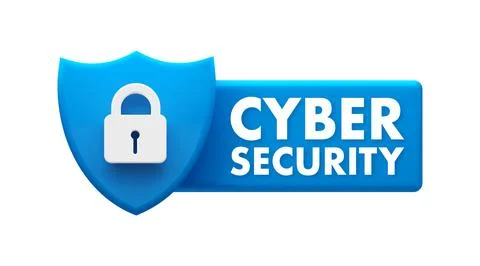 Cyber Security Shield Icon - Digital Protection and Network Safety Badge Vector 库存插图