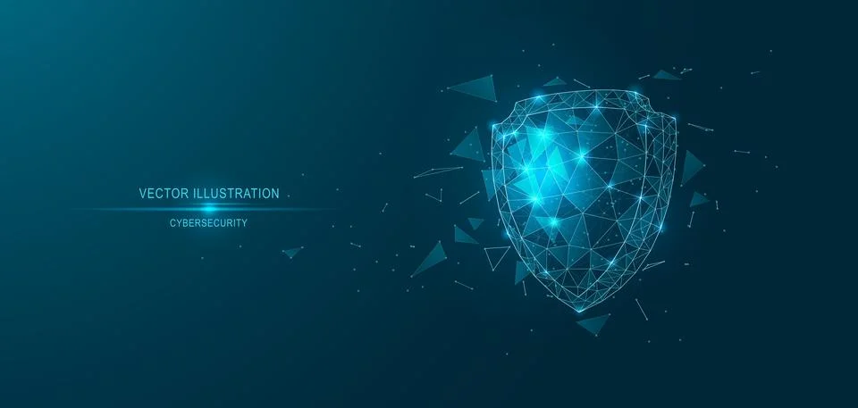 Cyber security shield Stock Illustration