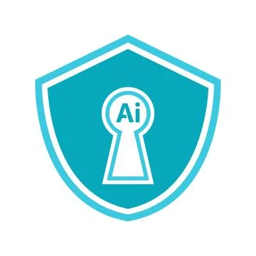 Cyber Security Shield Logo Design Illustration Stock Illustration