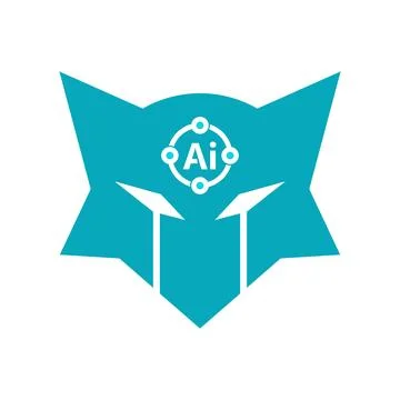Cyber Security Shield Logo Design Illustration Stock Illustration
