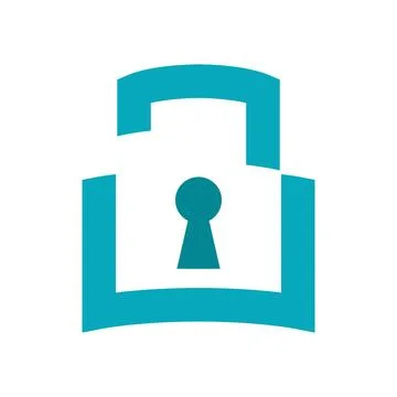 Cyber Security Shield Logo Design Illustration Stock Illustration