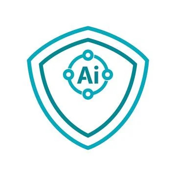Cyber Security Shield Logo Design Illustration Stock Illustration
