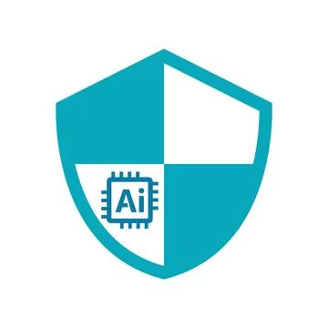 Cyber Security Shield Logo Design Illustration Stock Illustration