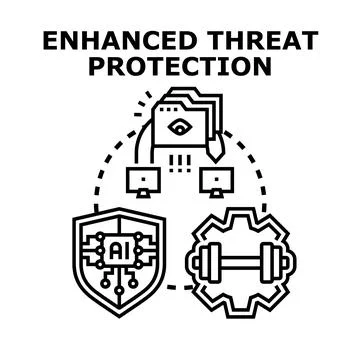 Cyber security shield optimizing digital threat protection Ilustración de archivo