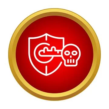 Cyber security shield protecting from internet malware attacks Stock-Illustration