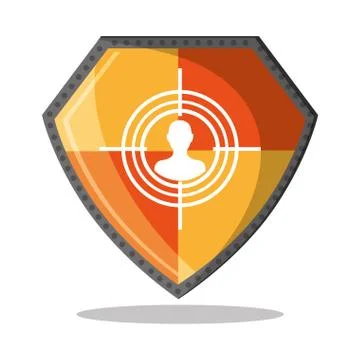Cyber security shield protection hacker Stock Illustration