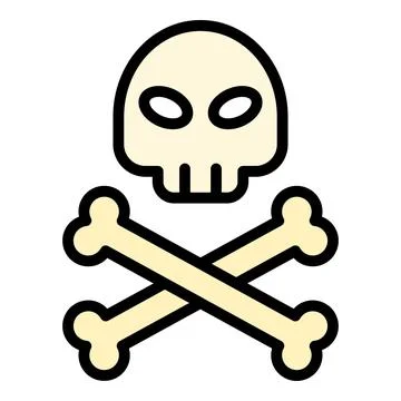 Cyber security skull icon vector flat イラスト素材