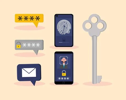 Cyber security software Stock Illustration