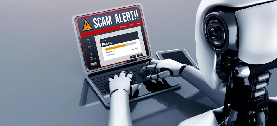 Cyber security software show alert of cyber attack for protection snugly Illustrazione stock