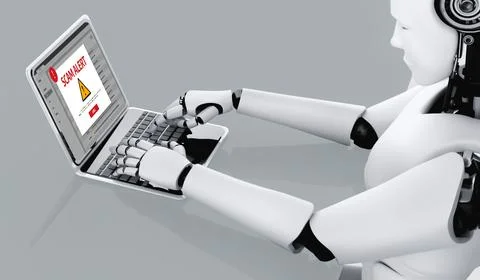 Cyber security software show alert of cyber attack for protection snugly Stock Illustration