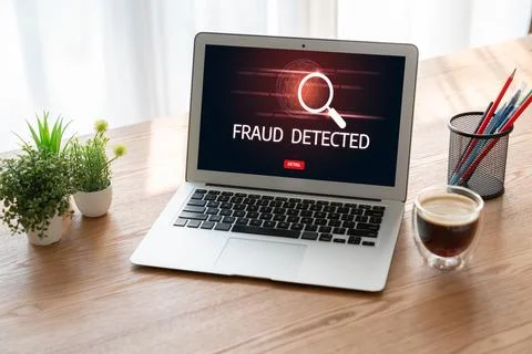 Cyber security software show alert of cyber attack for protection snugly Stock Photos