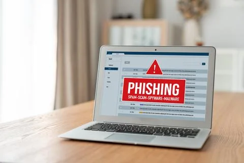 Cyber security software show alert of cyber attack for protection snugly Stock Photos