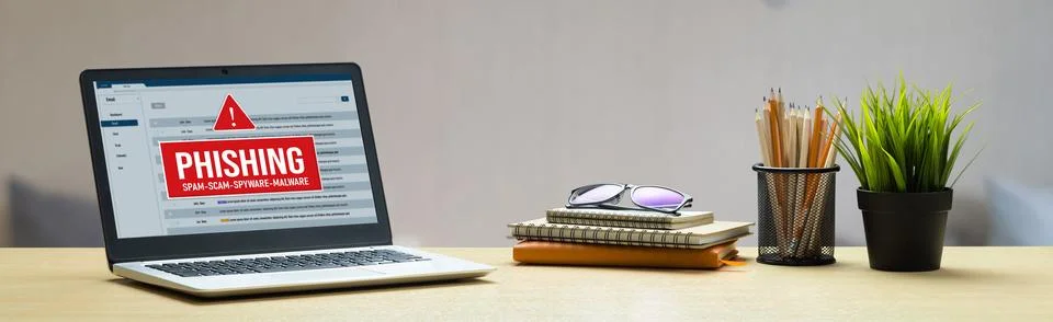 Cyber security software show alert of cyber attack for protection snugly Stock Photos