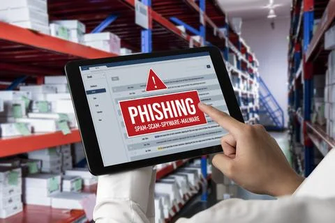 Cyber security software show alert of cyber attack for protection snugly Fotos Stock