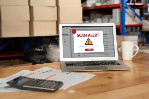 Cyber security software show alert of cyber attack for protection snugly Fotos Stock