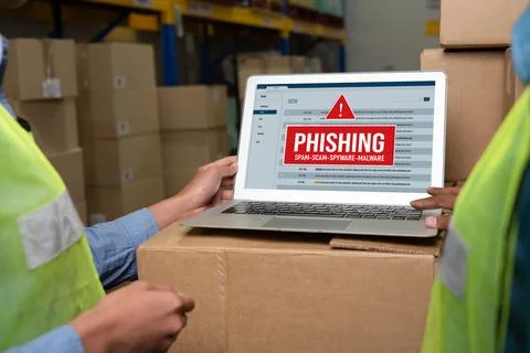 Cyber security software show alert of cyber attack for protection snugly Fotos Stock