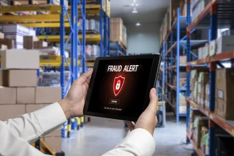 Cyber security software show alert of cyber attack for protection snugly Stock Photos