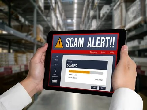 Cyber security software show alert of cyber attack for protection snugly Stock Photos