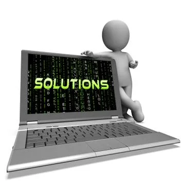 Cyber Security Solutions Threat Solved 3d Rendering Stockillustratie