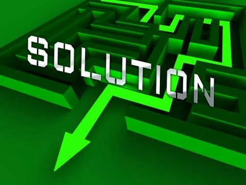 Cyber Security Solutions Threat Solved 3d Rendering Stockillustratie