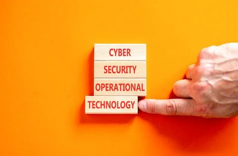 Cyber security symbol. Concept words Cyber security operational technology .. Stock-Fotos