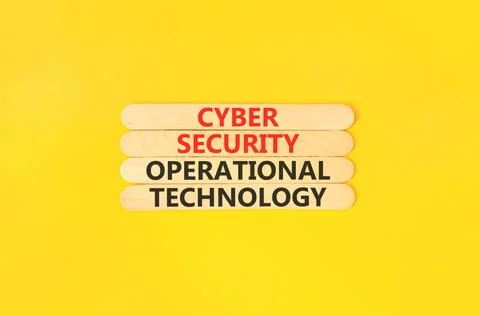 Cyber security symbol. Concept words Cyber security operational technology .. 스톡 사진