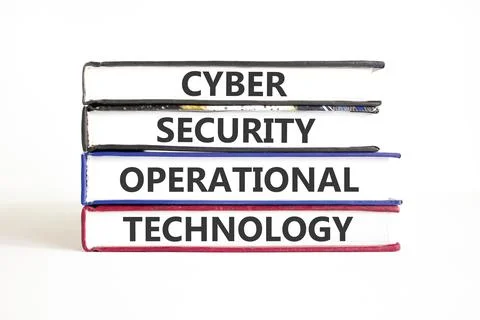 Cyber security symbol. Concept words Cyber security operational technology .. Stockfoto's