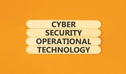 Cyber security symbol. Concept words Cyber security operational technology .. Stock-Fotos