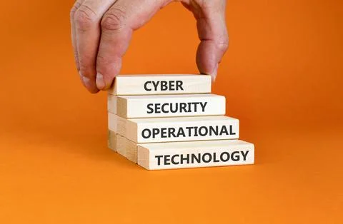 Cyber security symbol. Concept words Cyber security operational technology on Stock Photos