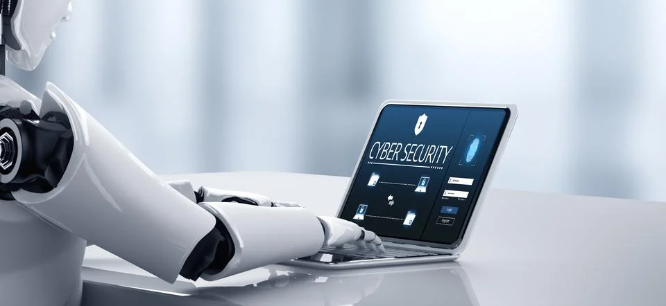 Cyber security system on computer screen protect private information snugly 스톡 일러스트