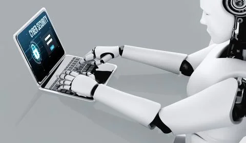 Cyber security system on computer screen protect private information snugly Stock Illustration