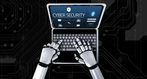 Cyber security system on computer screen protect private information snugly Stock Illustration