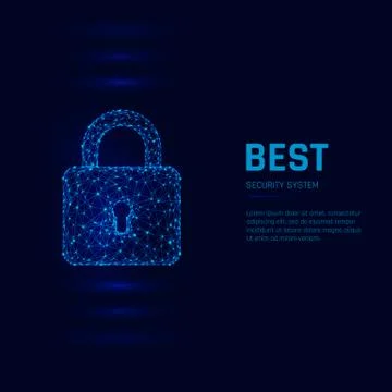 Cyber security system concept. personal data security. Closed Padlock. 库存插图